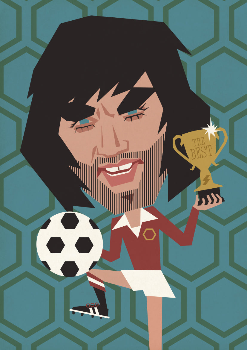 George Best Caricature