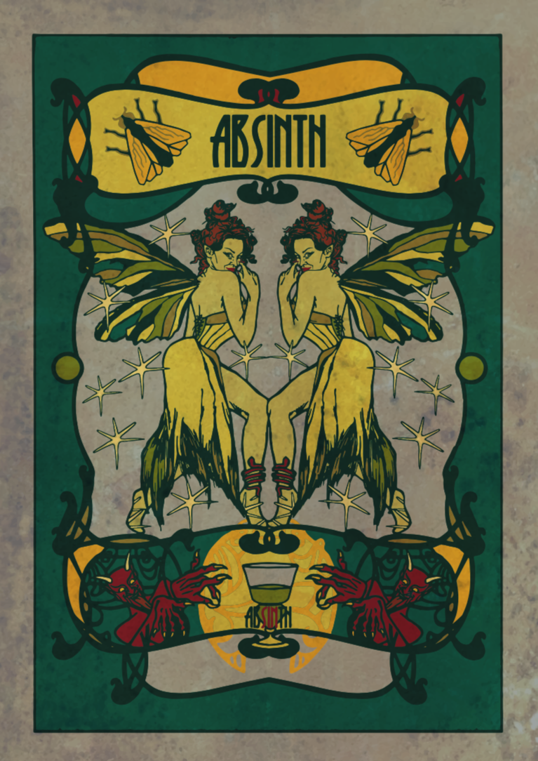 Absinthe Green Fairy - Grey/Green